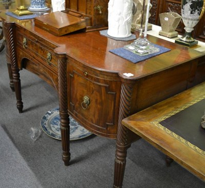 Lot 1767 - A George IV mahogany sideboard, 2nd quarter 19th century, of breakfront form with central...