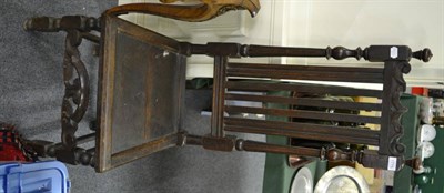 Lot 1775 - A pair of high backed chairs, one late 17th/early 18th century the other 19th century