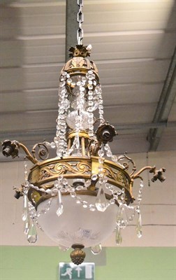 Lot 1784 - A 19th century gilt bronze light fitment