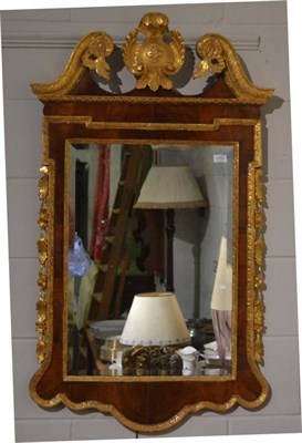 Lot 1791 - A George II walnut and gilt pier glass, 2nd quarter 18th century, the rectangular mirror plate...