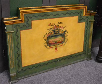 Lot 1800 - A pair of Continental painted headboards