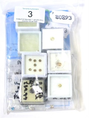 Lot 3 - Twenty six assorted diamonds, of various cuts and fancy colours