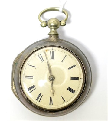 Lot 63 - A silver pair cased verge pocket watch, Jno Slattard, London, 1769, gilt fusee movement signed...